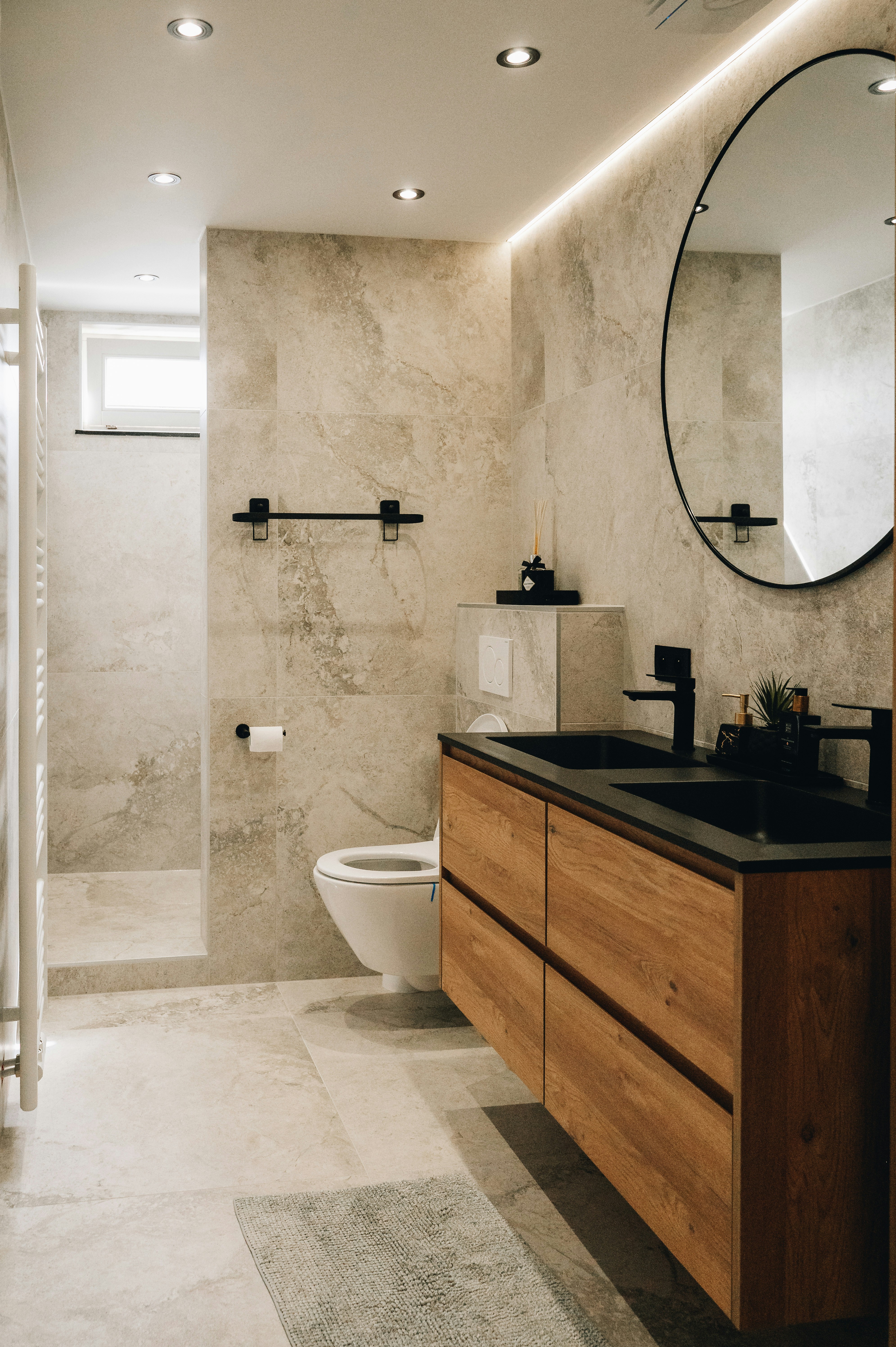 Spotless bathroom after turnover clean